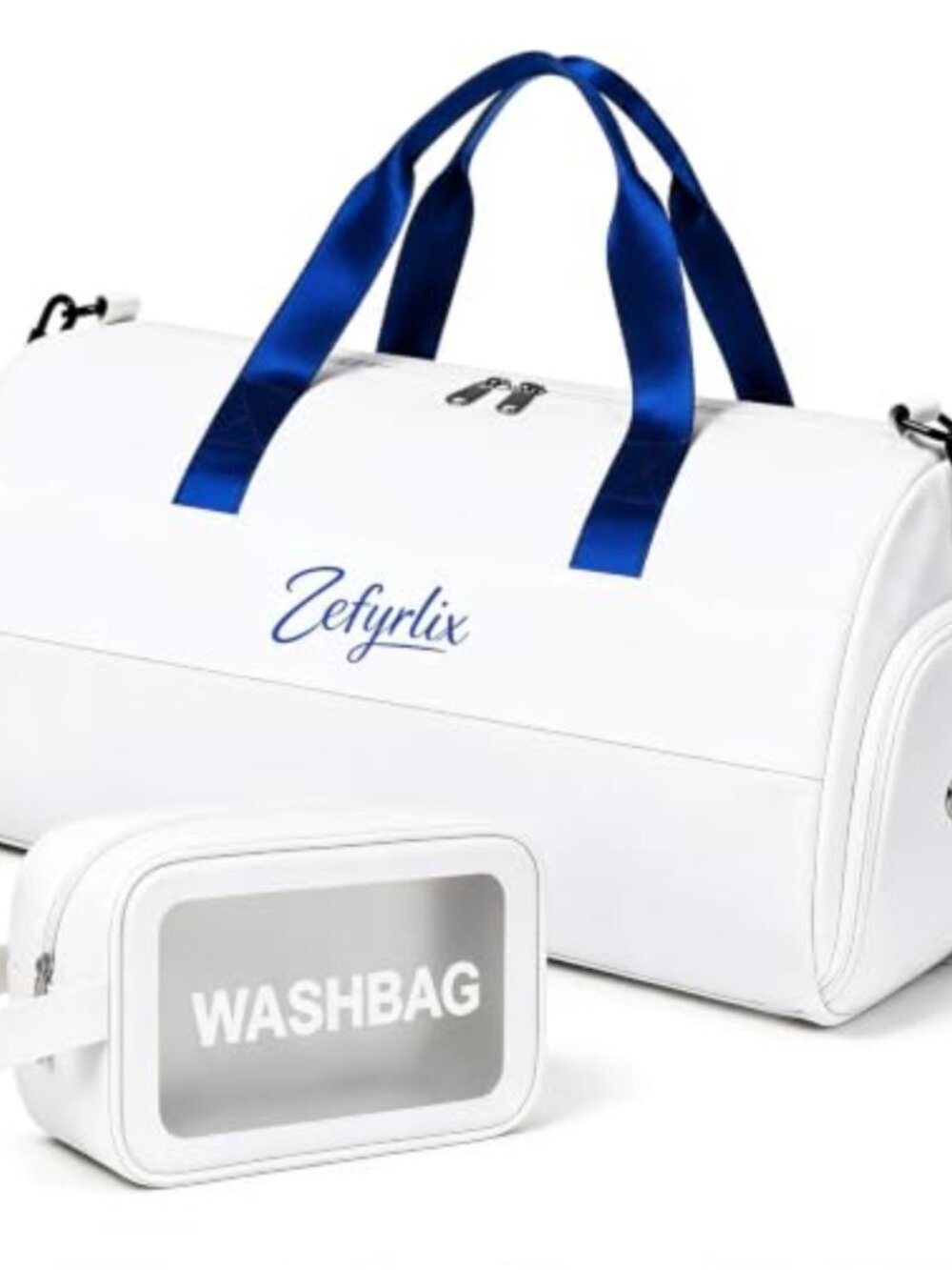 Waterproof Sports Duffel Gym Bag with Shoe Compartment & Toiletry Bag